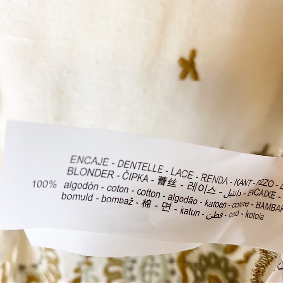 NEW ZARA Cottage Core Embroidered Boho Blouse XS - Picture 10 of 10